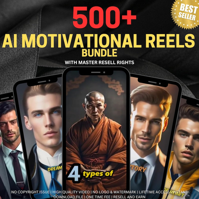 500+ AI Motivational Reels Bundle